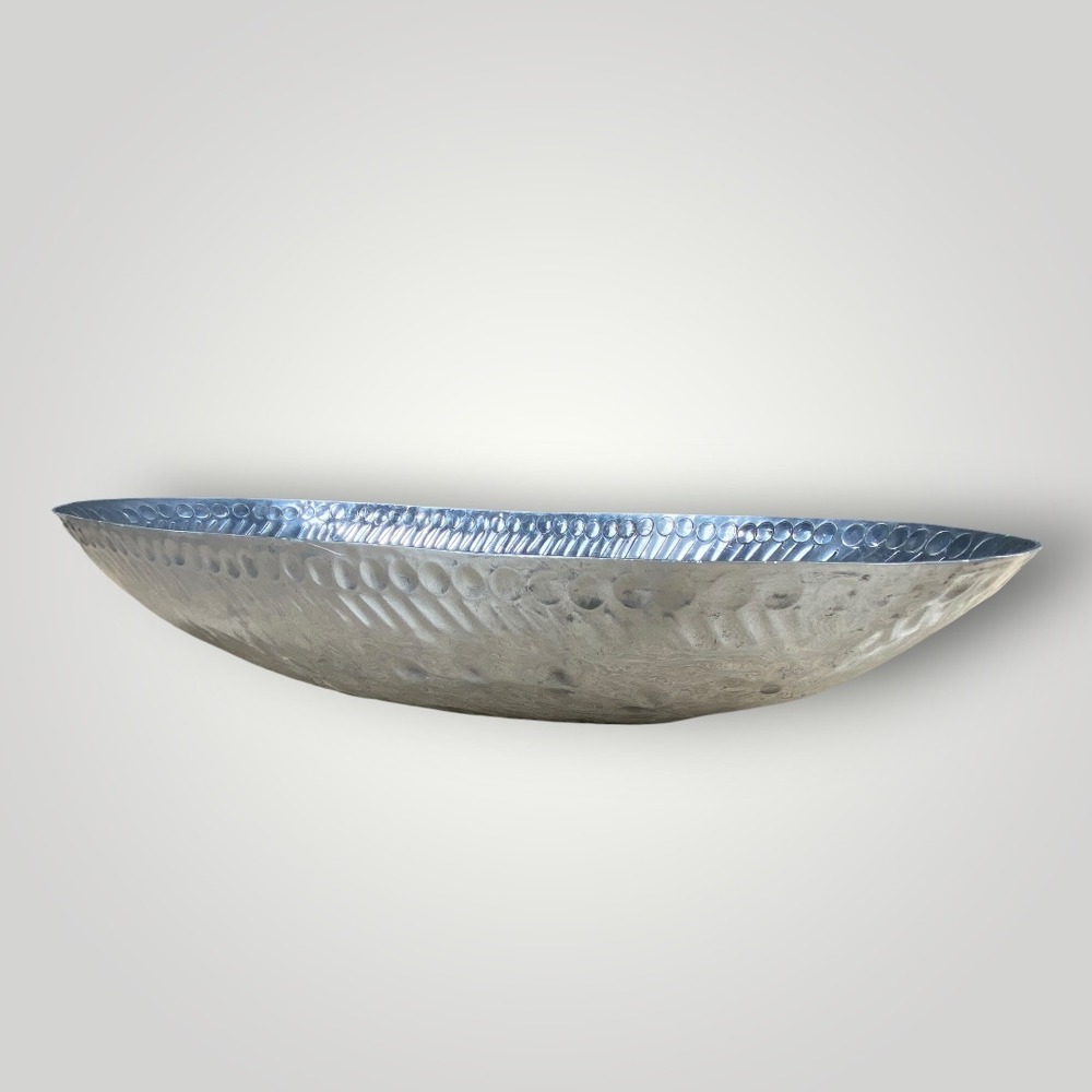 Hammered Aluminum Large Centerpiece Bowl Everlast Brilliantone Style 1950s - Picture 10 of 10